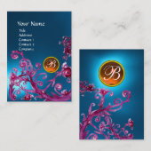 MAGIC BERRIES MONOGRAM GEM sapphire blue sinaasapp Visitekaartje (Voorkant / Achterkant)