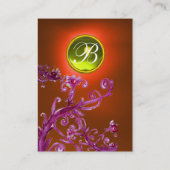 MAGIC BERRIES MONOGRAM GEM topaz oranje geel Visitekaartje (Achterkant)