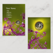 MAGIC BERRIES MONOGRAM GEM topaz yellow grijs Visitekaartje (Voorkant / Achterkant)