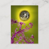 MAGIC BERRIES MONOGRAM GEM topaz yellow grijs Visitekaartje (Achterkant)