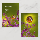 MAGIC BERRIES MONOGRAM GEM topaz yellow sinaasappe Visitekaartje (Voorkant / Achterkant)