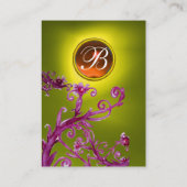 MAGIC BERRIES MONOGRAM GEM topaz yellow sinaasappe Visitekaartje (Achterkant)