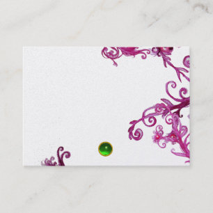MAGIC BERRIES MONOGRAM Green Gem Silver Platinum Visitekaartje