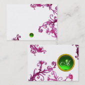 MAGIC BERRIES MONOGRAM Green Gem, White Visitekaartje (Voorkant / Achterkant)