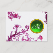 MAGIC BERRIES MONOGRAM Green Gem, White Visitekaartje (Achterkant)