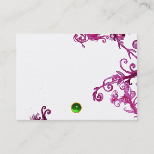 MAGIC BERRIES MONOGRAM Green Gem, White Visitekaartje (Voorkant)