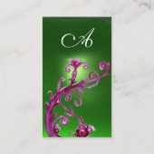 MAGIC BERRIES MONOGRAM green Visitekaartje (Achterkant)