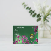 MAGIC BERRIES MONOGRAM, Grey Agate jade green Visitekaartje (Staand voorkant)
