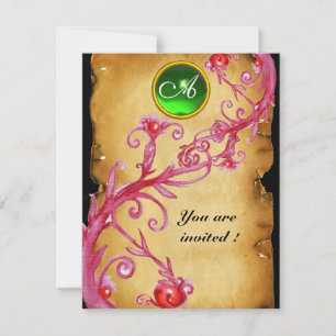 MAGIC BERRIES MONOGRAM, groen Kaart