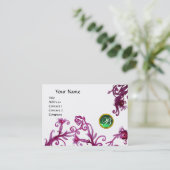 MAGIC BERRIES MONOGRAM jade groen wit Visitekaartje (Staand voorkant)
