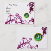 MAGIC BERRIES MONOGRAM jade groene parel Visitekaartje (Voorkant / Achterkant)