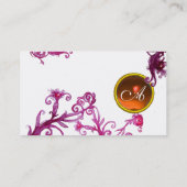 MAGIC BERRIES MONOGRAM oranje wit Visitekaartje (Achterkant)