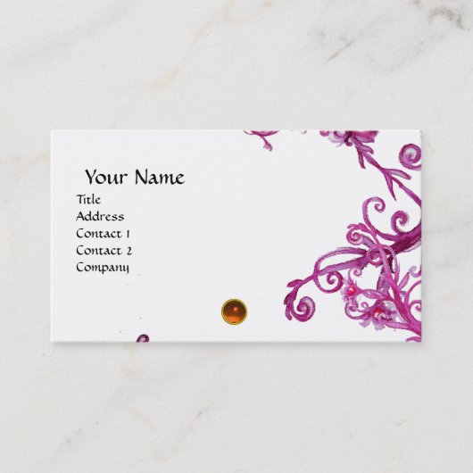 MAGIC BERRIES MONOGRAM oranje wit Visitekaartje (Voorkant)