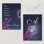 MAGIC BERRIES MONOGRAM paars rood blauw donker Visitekaartje (Voorkant / Achterkant)
