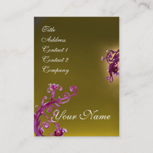 MAGIC BERRIES MONOGRAM paars rood geel Visitekaartje