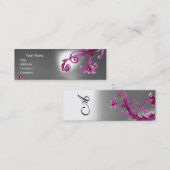 MAGIC BERRIES MONOGRAM paars rood wit Mini Visitekaartje (Voorkant / Achterkant)