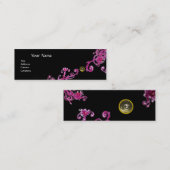 MAGIC BERRIES MONOGRAM paars roze grijs Mini Visitekaartje (Voorkant / Achterkant)