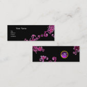 MAGIC BERRIES MONOGRAM paars roze paars Mini Visitekaartje (Voorkant / Achterkant)