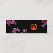 MAGIC BERRIES MONOGRAM paars roze rood Mini Visitekaartje (Achterkant)