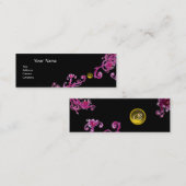 MAGIC BERRIES MONOGRAM paars roze zwart geel Mini Visitekaartje (Voorkant / Achterkant)