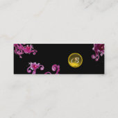 MAGIC BERRIES MONOGRAM paars roze zwart geel Mini Visitekaartje (Achterkant)
