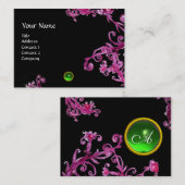 MAGIC BERRIES MONOGRAM paars roze zwart groen Visitekaartje (Voorkant / Achterkant)