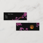 MAGIC BERRIES MONOGRAM paars roze zwart sinaasappe Mini Visitekaartje (Voorkant / Achterkant)