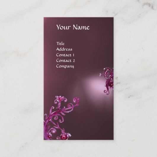 MAGIC BERRIES MONOGRAM paars Visitekaartje (Voorkant)
