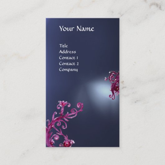 MAGIC BERRIES MONOGRAM paars Visitekaartje (Voorkant)