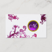 MAGIC BERRIES MONOGRAM paars wit Visitekaartje (Achterkant)