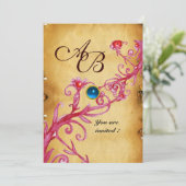 MAGIC BERRIES MONOGRAM Parchment Blue Sapphire Kaart (Staand voorkant)