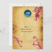 MAGIC BERRIES MONOGRAM Parchment Blue Sapphire Kaart (Achterkant)