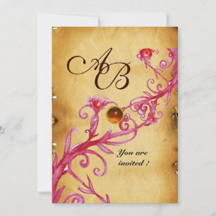 MAGIC BERRIES MONOGRAM parchment gem oranje Kaart