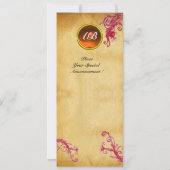 MAGIC BERRIES MONOGRAM Parchment Oranje Agate Kaart (Achterkant)