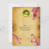 MAGIC BERRIES MONOGRAM Parchment Yellow rsvp Kaart (Achterkant)