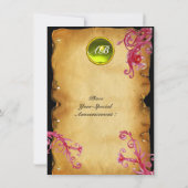 MAGIC BERRIES MONOGRAM Parchment Yellow rsvp Kaart (Achterkant)