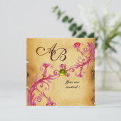MAGIC BERRIES MONOGRAM Parchment Yellow Topaz Kaart (Staand voorkant)