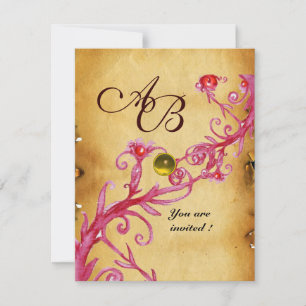 MAGIC BERRIES MONOGRAM Parchment Yellow Topaz Kaart
