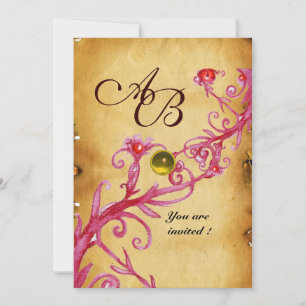 MAGIC BERRIES MONOGRAM Parchment Yellow Topaz Kaart