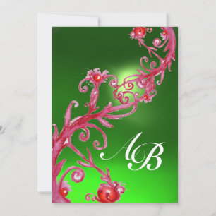 MAGIC BERRIES, MONOGRAM red emerald Kaart