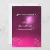 MAGIC BERRIES, MONOGRAM red ruby fuchsia white Kaart (Achterkant)