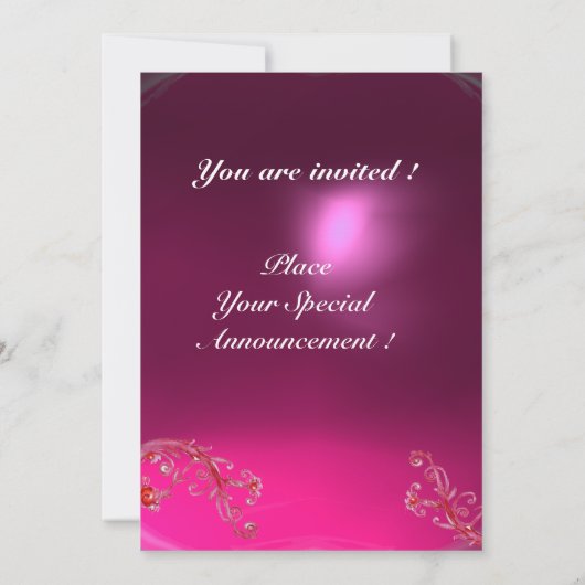 MAGIC BERRIES, MONOGRAM red ruby Kaart (Achterkant)