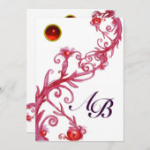 MAGIC BERRIES, MONOGRAM red ruby Kaart (Voorkant / Achterkant)