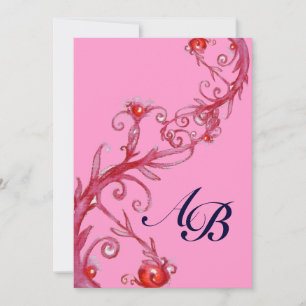 MAGIC BERRIES, MONOGRAM Red violet Kaart
