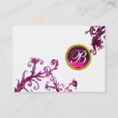 MAGIC BERRIES MONOGRAM, robijnrood roze Visitekaartje (Achterkant)