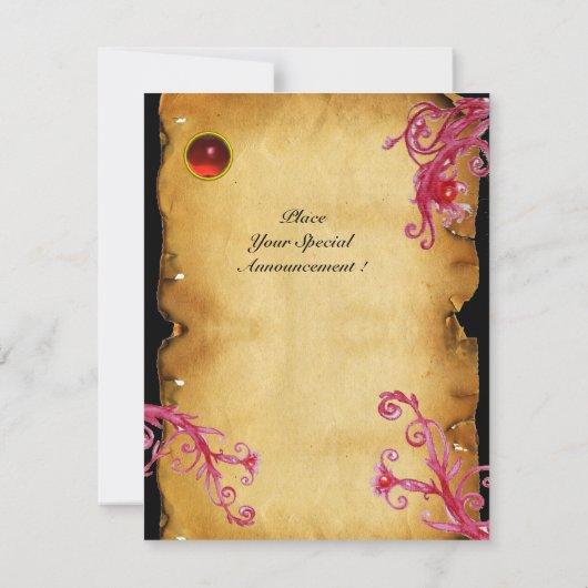 MAGIC BERRIES MONOGRAM, rood Kaart (Achterkant)