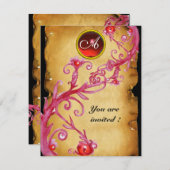 MAGIC BERRIES MONOGRAM, rood Kaart (Voorkant / Achterkant)