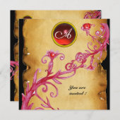 MAGIC BERRIES MONOGRAM, rood Kaart (Voorkant / Achterkant)