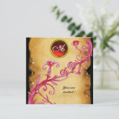 MAGIC BERRIES MONOGRAM, rood Kaart (Staand voorkant)