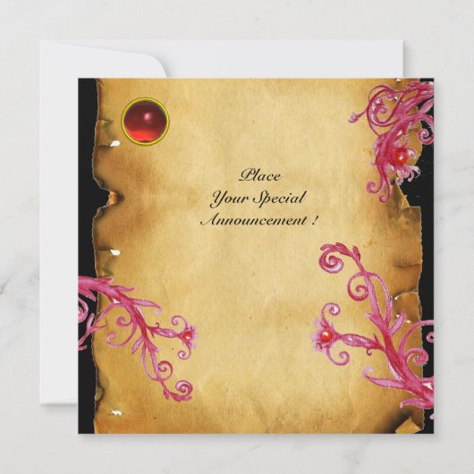 MAGIC BERRIES MONOGRAM, rood Kaart (Achterkant)